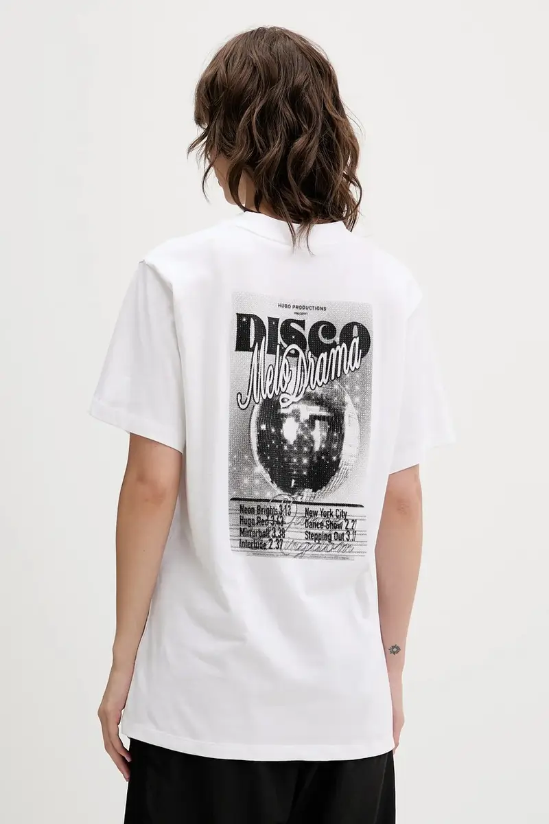 HUGO T-shirt Donna Beige 3765644 miniatura 3