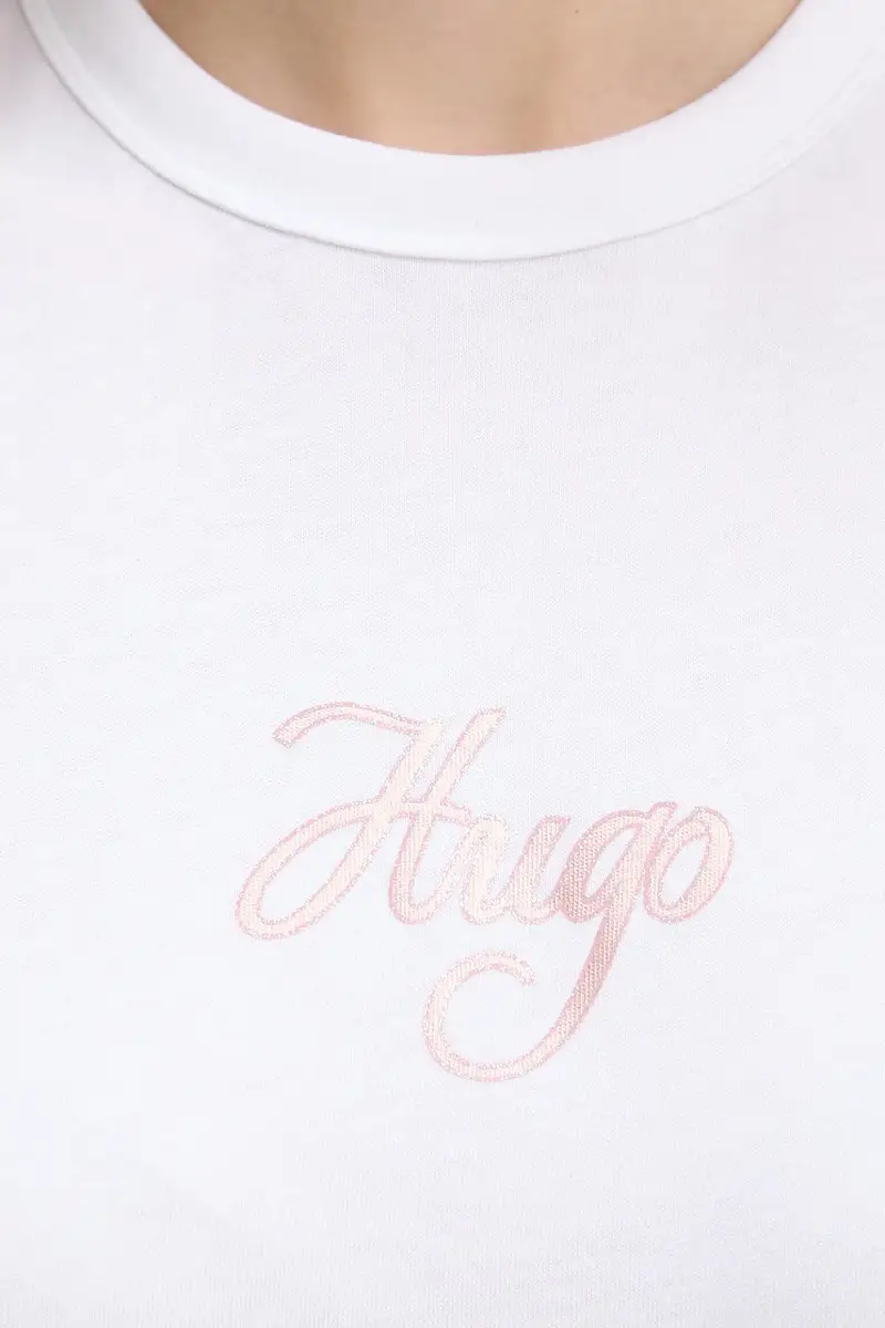HUGO T-shirt Donna Bianco 3578092 miniatura 5