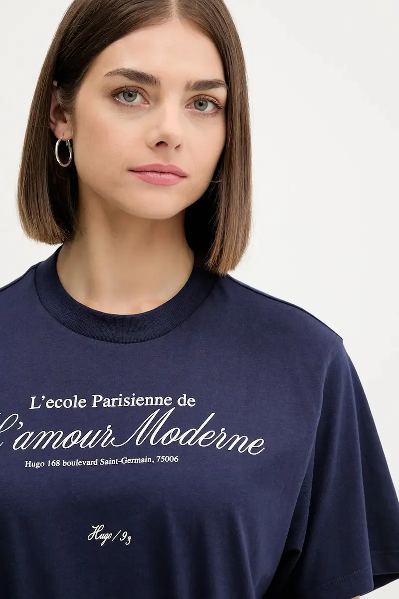 HUGO T-shirt Donna Blu 3133895 miniatura 4