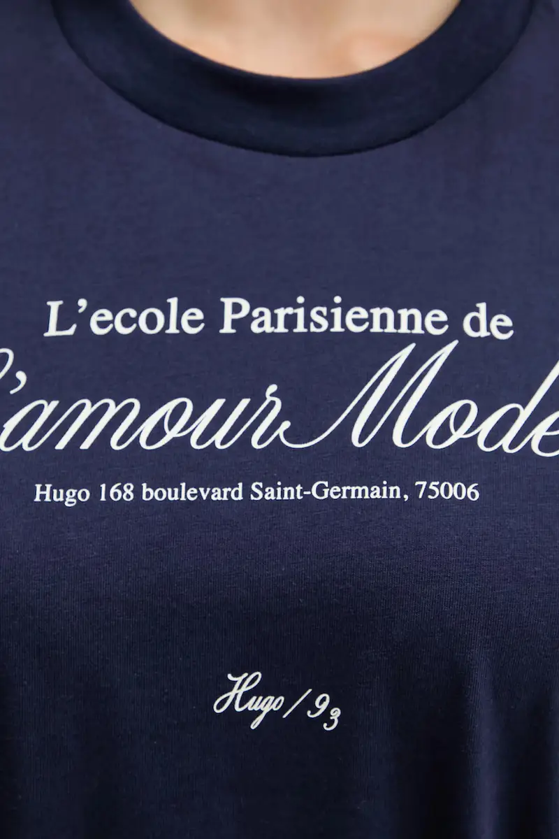 HUGO T-shirt Donna Blu 3133895 miniatura 5