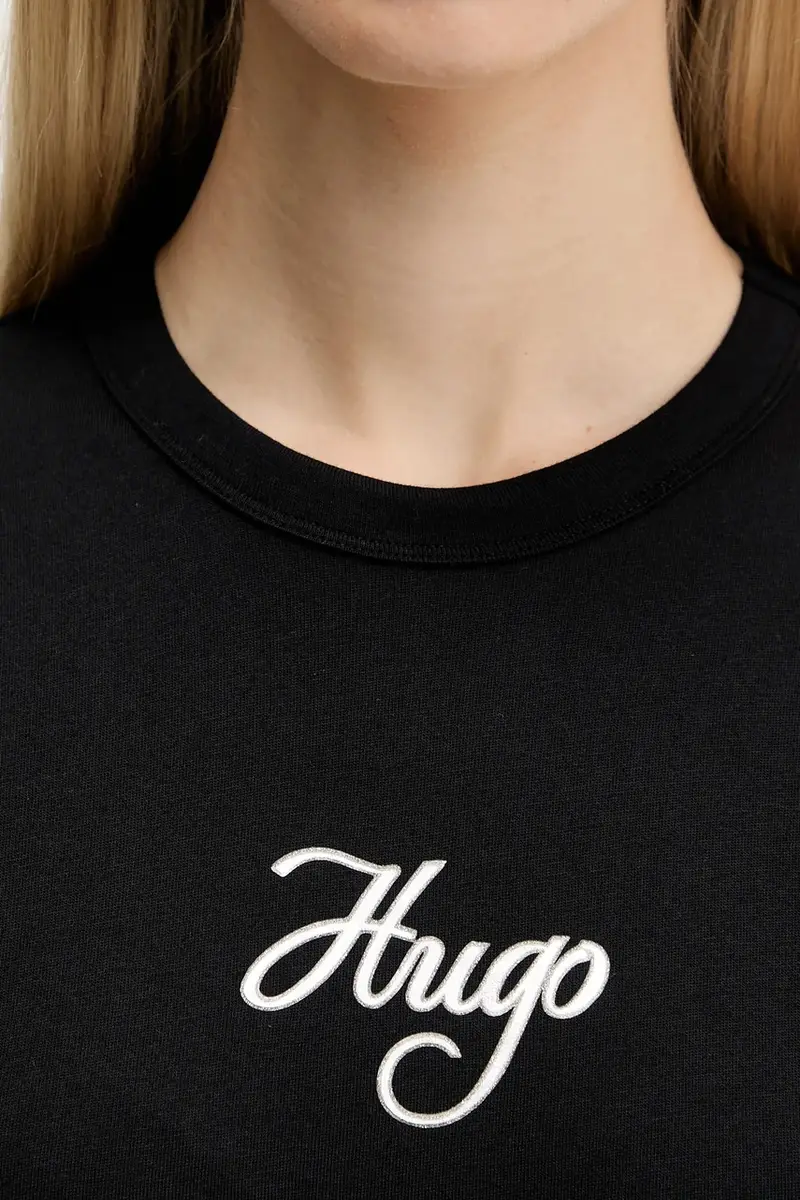 HUGO T-shirt Donna Nero 3645929 miniatura 5