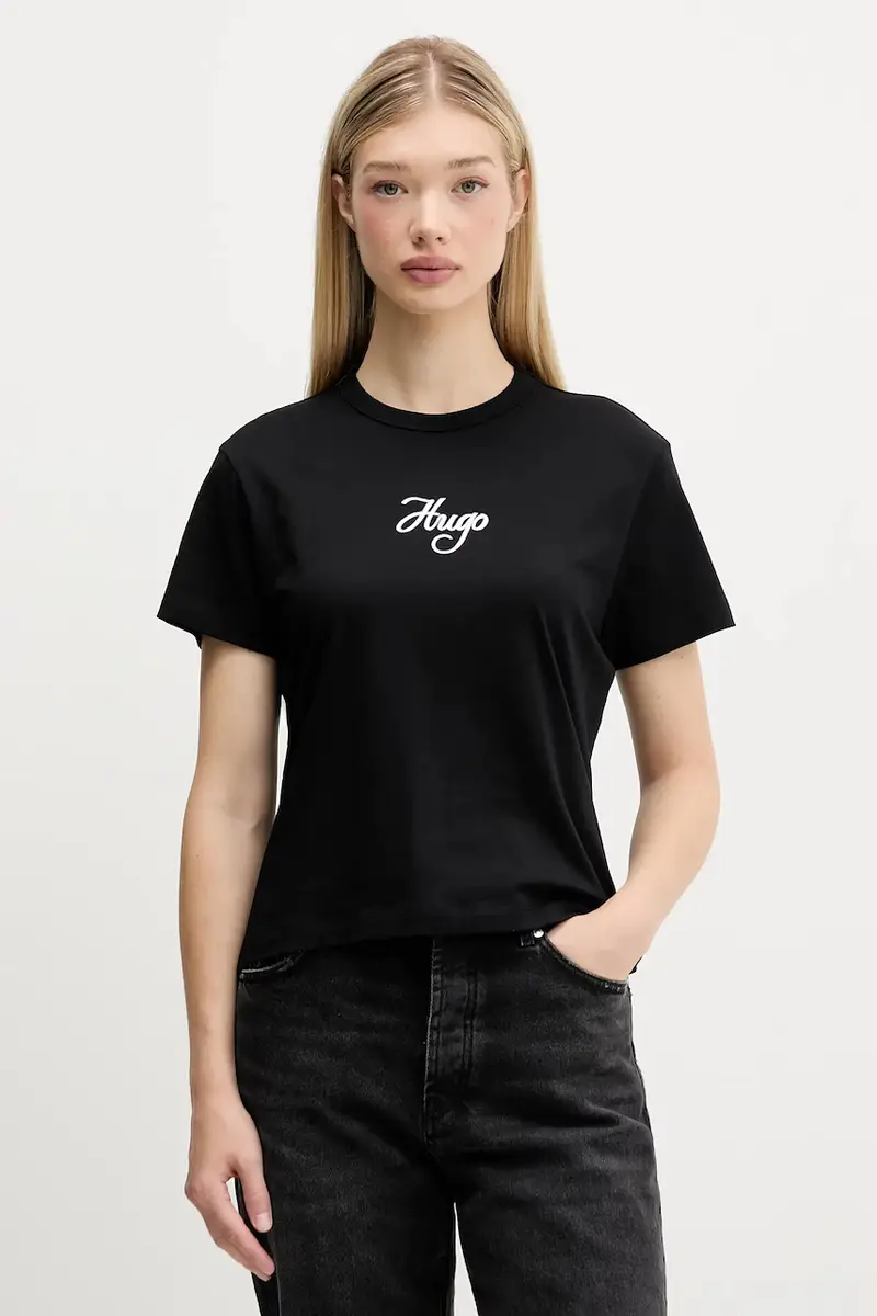 HUGO T-shirt Donna Nero 3645929