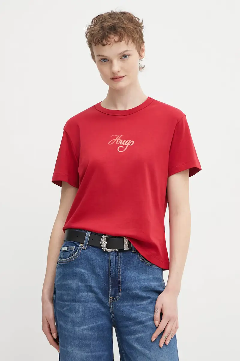 HUGO T-shirt Donna Rosso 3667191