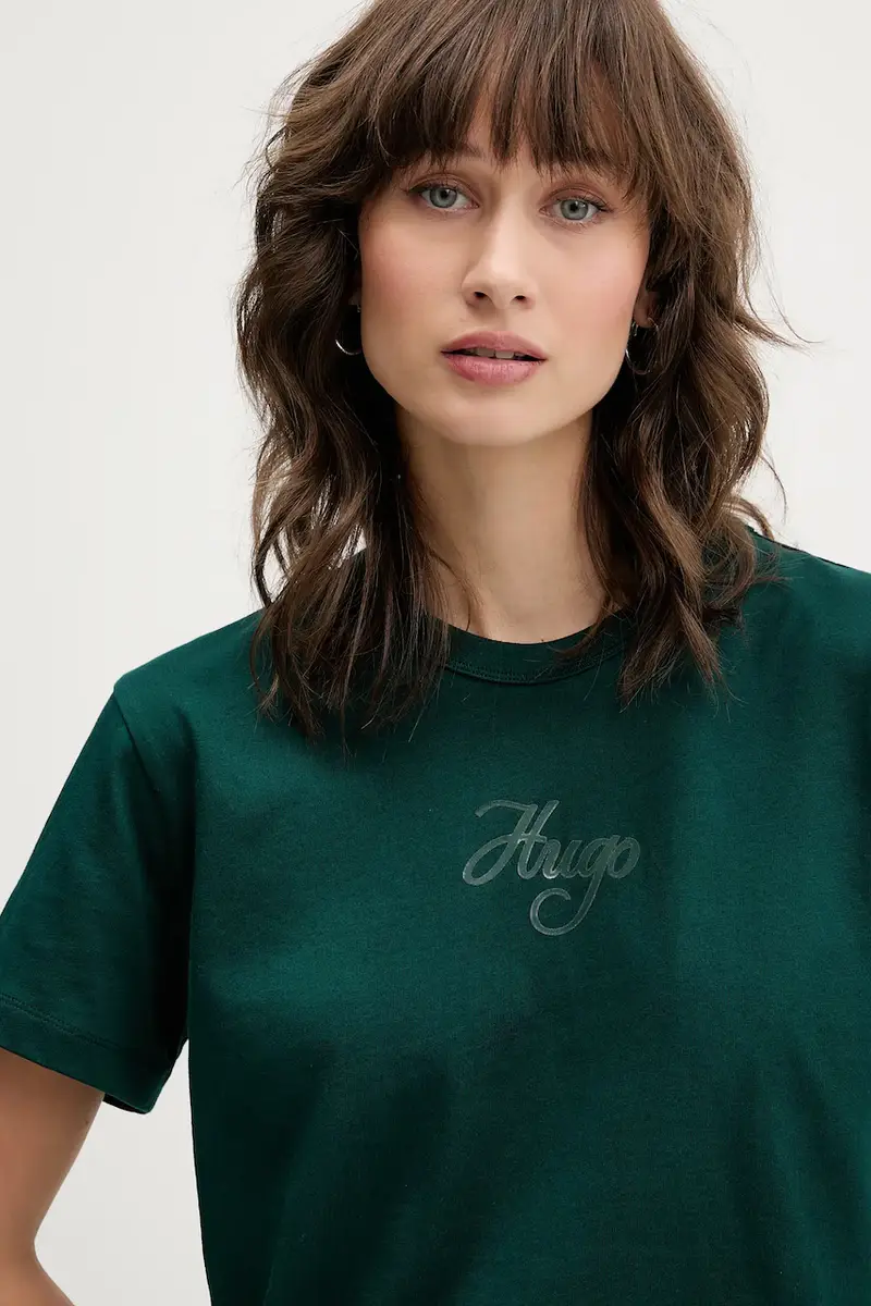 HUGO T-shirt Donna Verde 3669812 miniatura 4