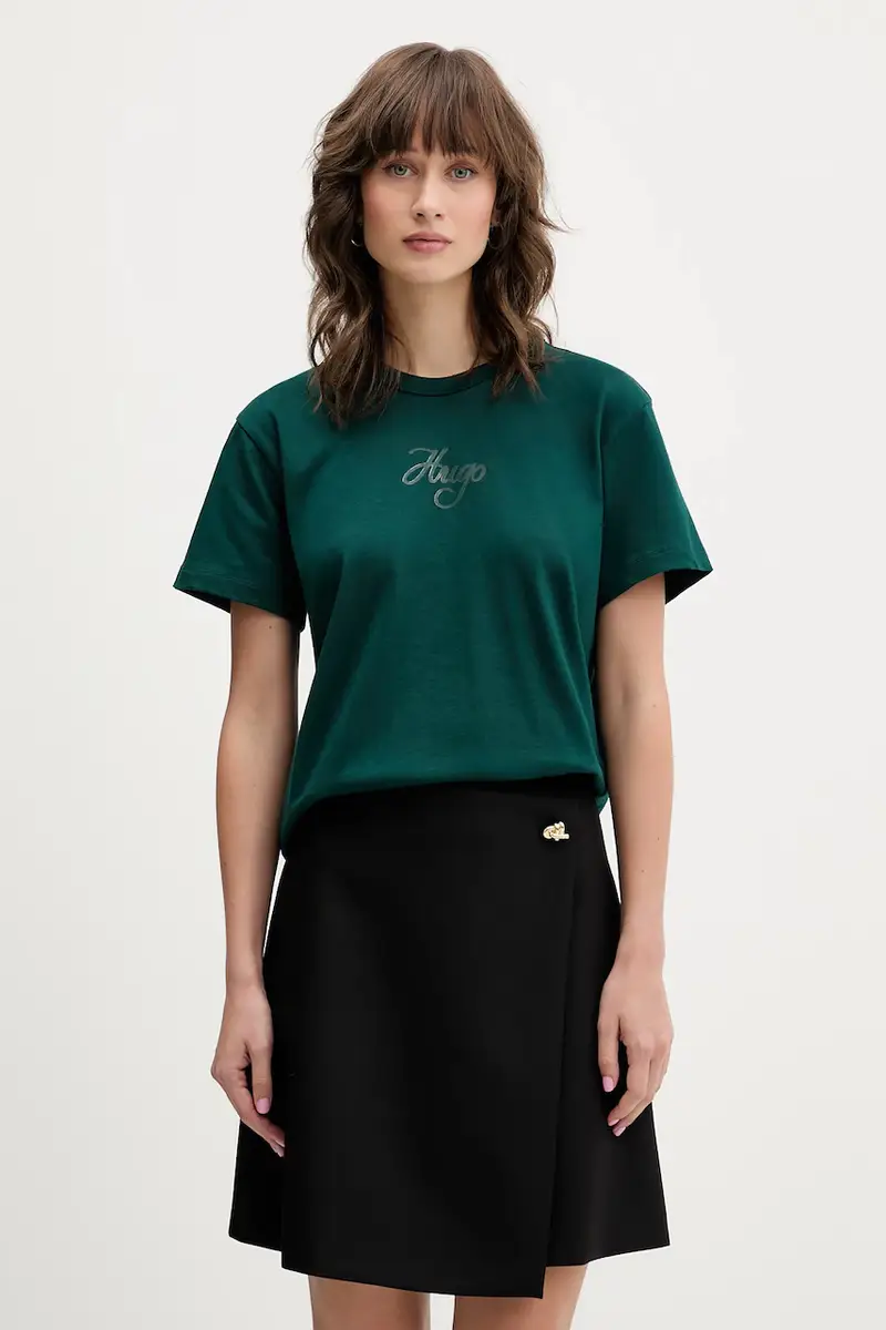 HUGO T-shirt Donna Verde 3669812