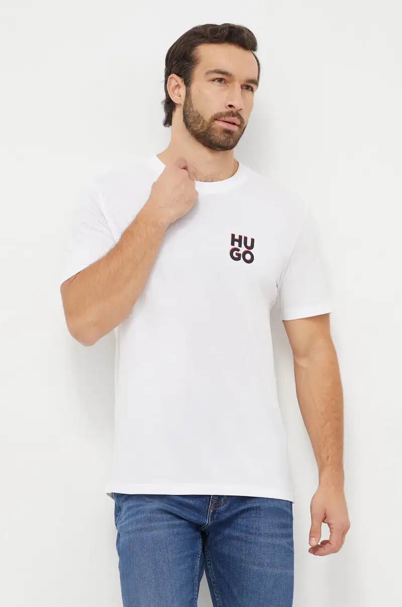 t-shirt in cotone pacco da 2 colore bianco