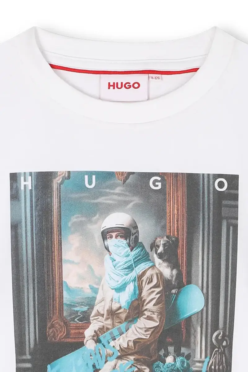 HUGO T-shirt Bianco 3766303 miniatura 4