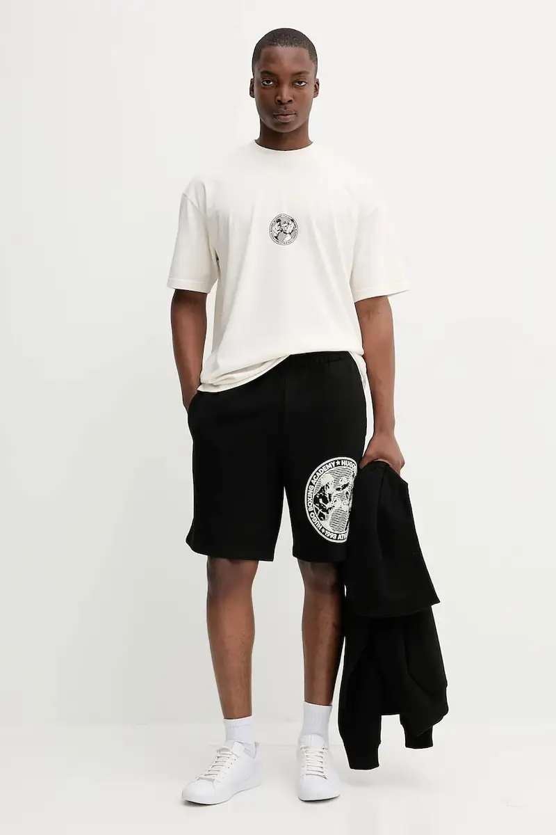 HUGO T-shirt Uomo Beige 2982301 miniatura 2