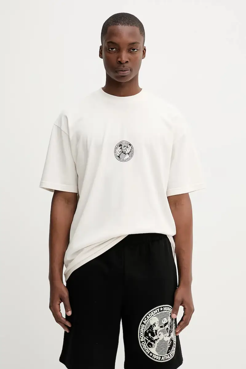 HUGO T-shirt Uomo Beige 2982301