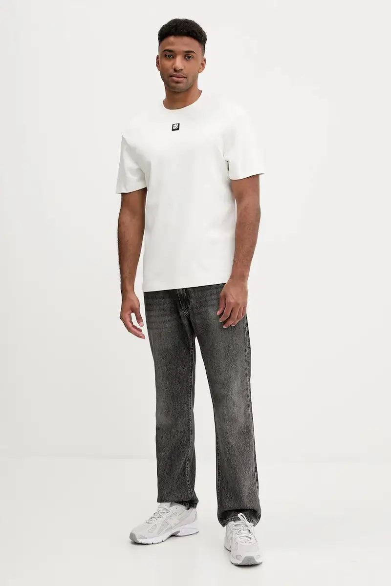 HUGO T-shirt Uomo Beige 2982181 miniatura 2