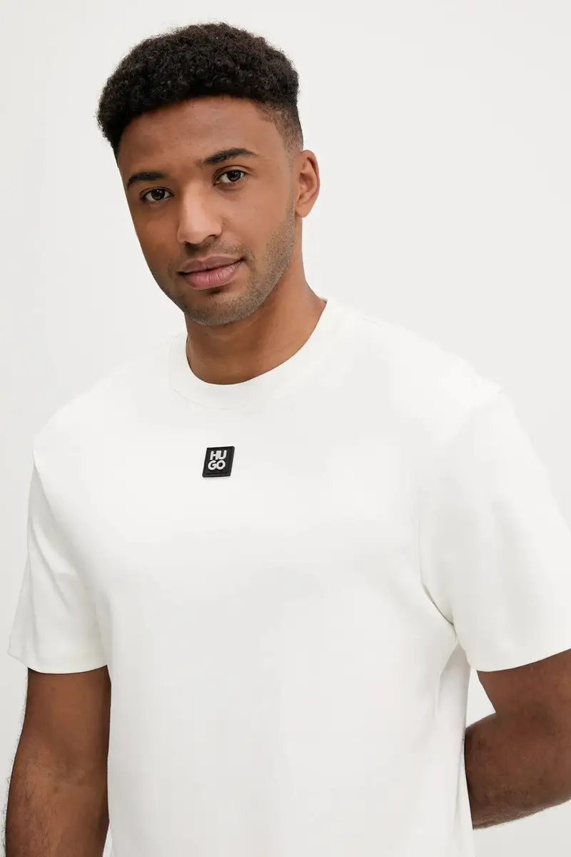 HUGO T-shirt Uomo Beige 2982181 miniatura 4