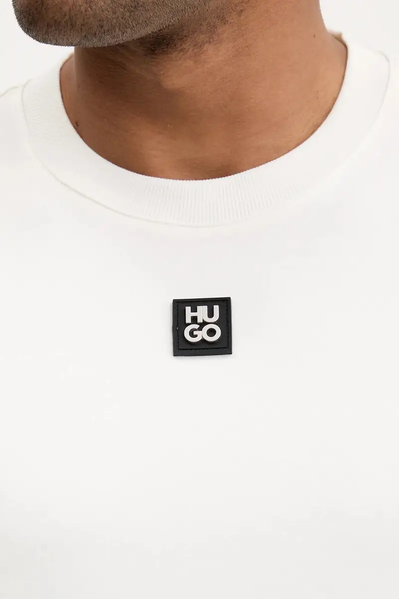 HUGO T-shirt Uomo Beige 2982181 miniatura 5