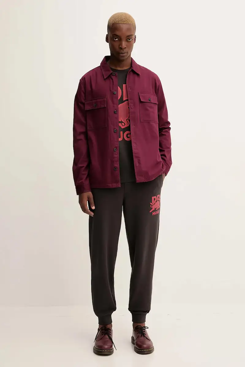 HUGO T-shirt Uomo Marrone 3619783 miniatura 2