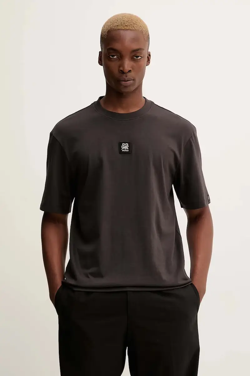 HUGO T-shirt Uomo Marrone 3619790