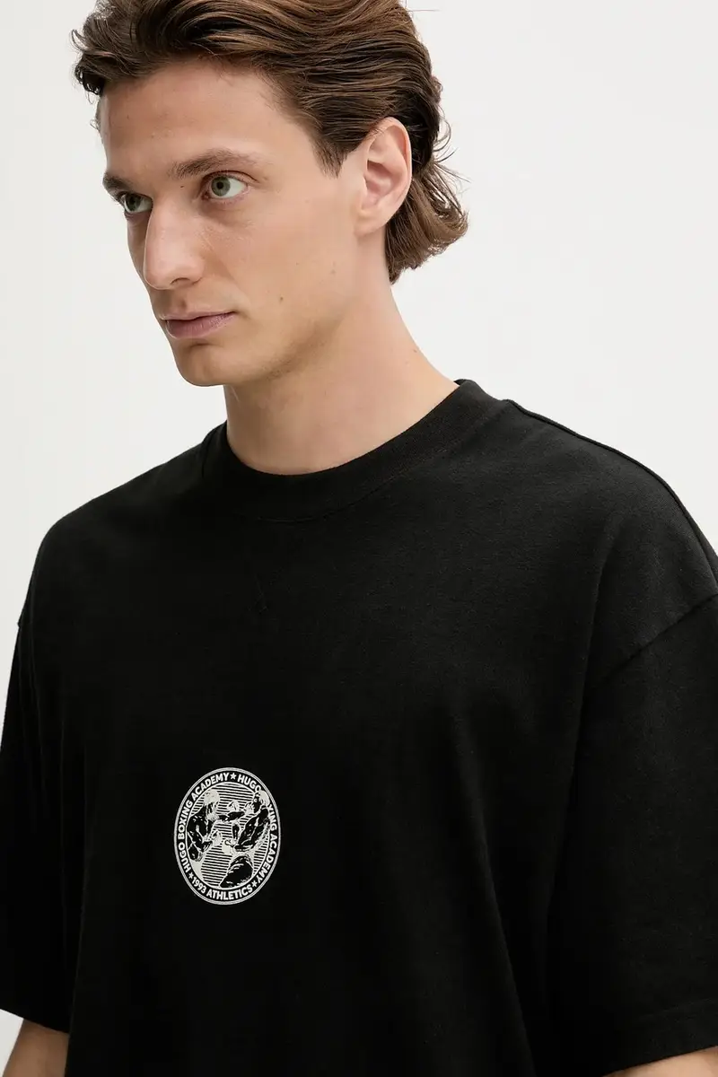 HUGO T-shirt Uomo Nero 2985789 miniatura 4