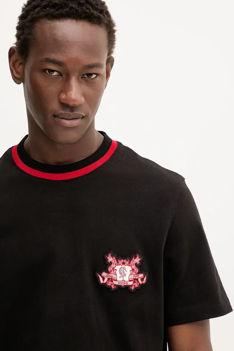 HUGO T-shirt Uomo Nero 3152125 miniatura 4