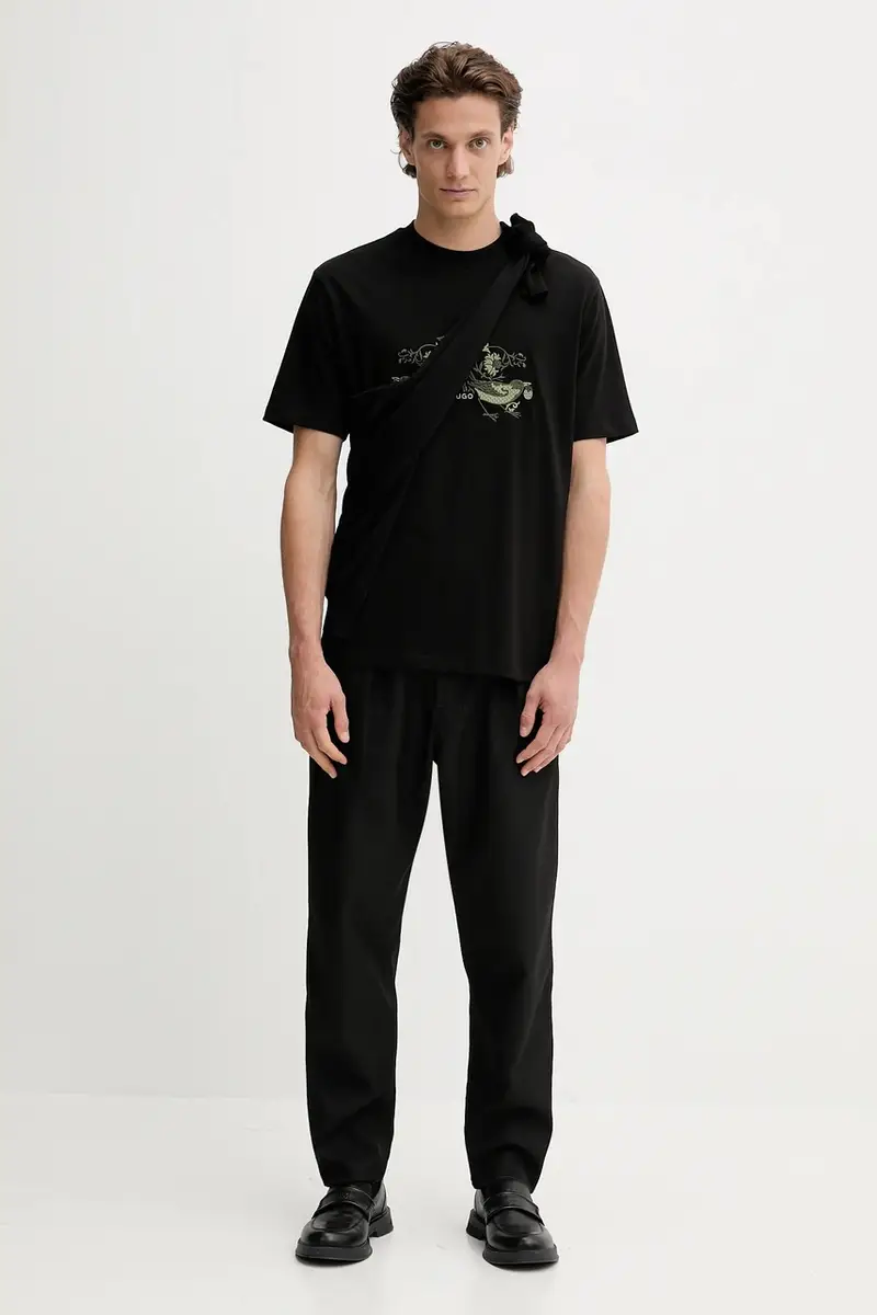 HUGO T-shirt Uomo Nero 3152570 miniatura 2