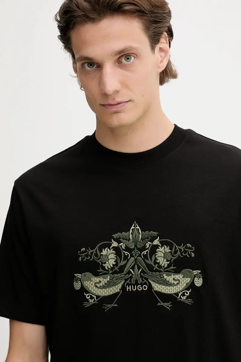 HUGO T-shirt Uomo Nero 3152570 miniatura 4