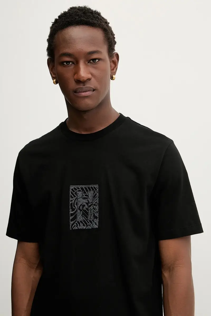 HUGO T-shirt Uomo Nero 3777814 miniatura 4