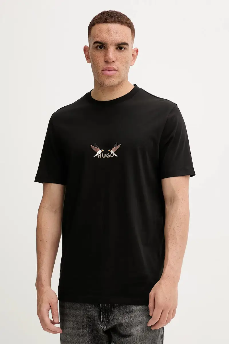 HUGO T-shirt Uomo Nero 3646220