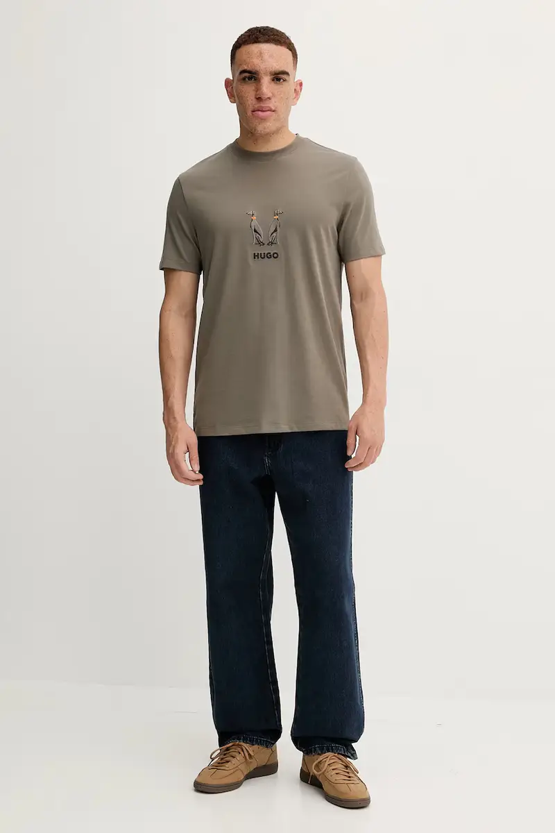 HUGO T-shirt Uomo Verde 3669885 miniatura 2