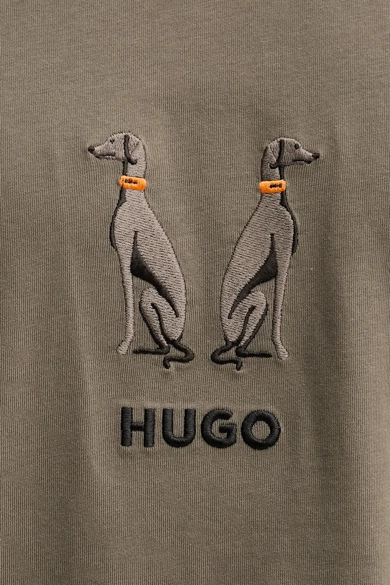 HUGO T-shirt Uomo Verde 3669885 miniatura 5