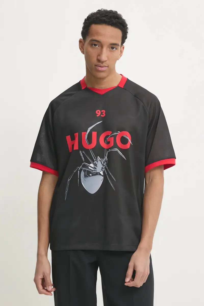 HUGO T-shirt Uomo Nero 3327136 miniatura 2