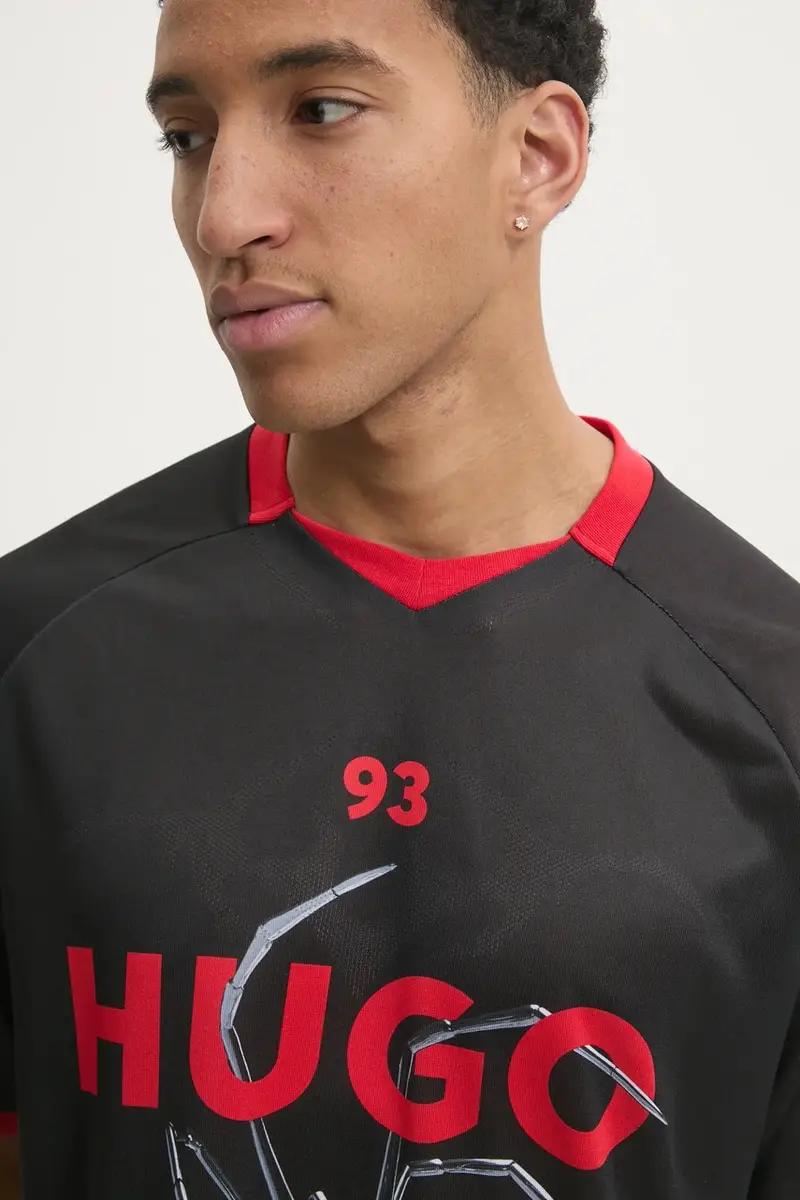 HUGO T-shirt Uomo Nero 3327136 miniatura 4
