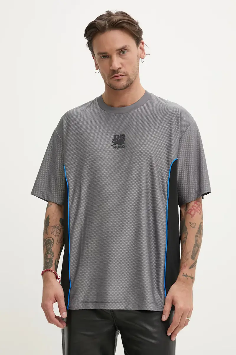 HUGO T-shirt Uomo Grigio 3487921
