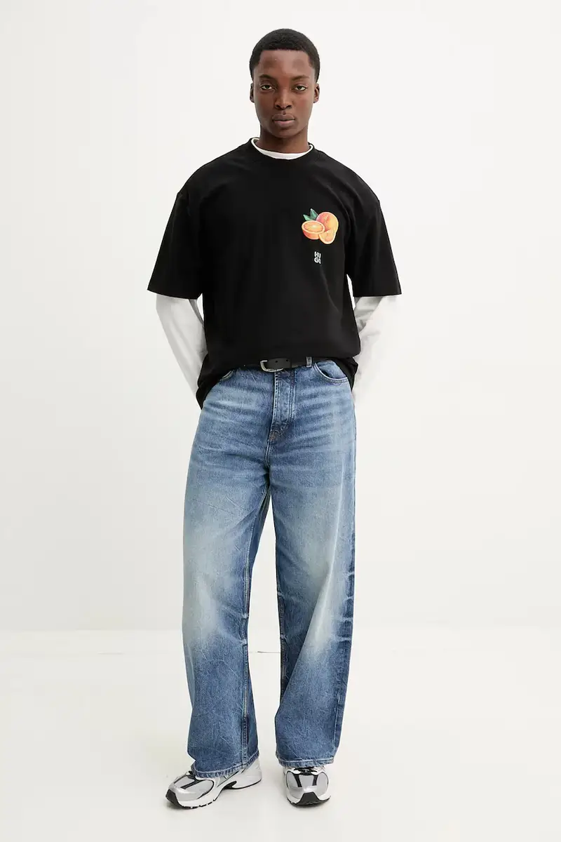 top a maniche lunghe in cotone colore beige 50511029 Bianco miniatura 2