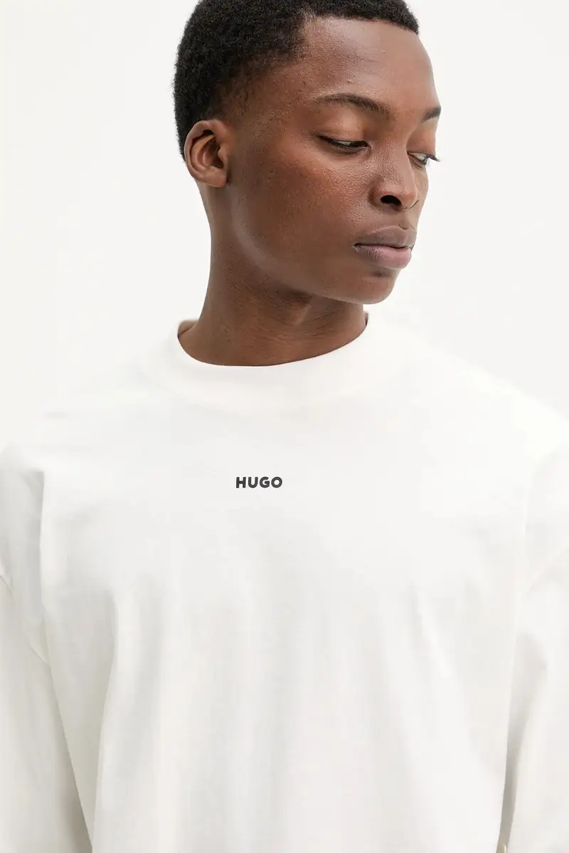 top a maniche lunghe in cotone colore beige 50511029 Bianco miniatura 4