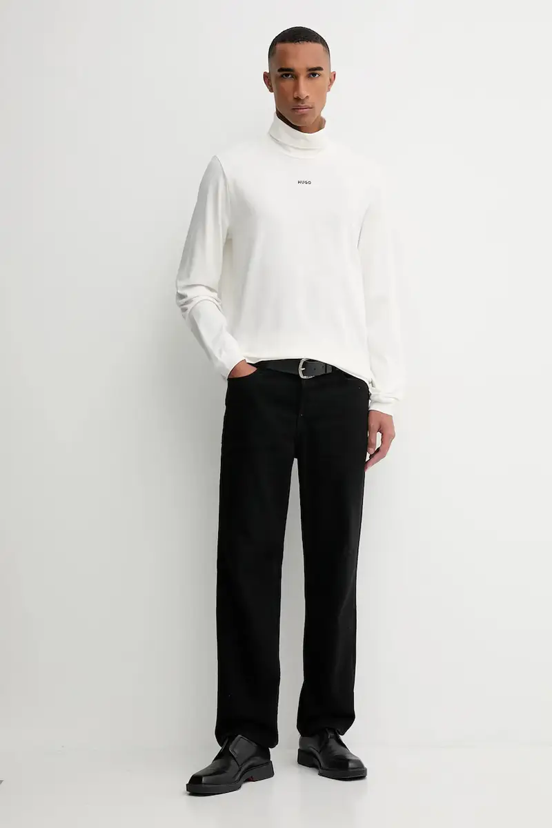 top a maniche lunghe in cotone colore bianco 50547372 miniatura 2