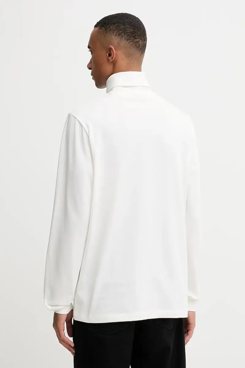 top a maniche lunghe in cotone colore bianco 50547372 miniatura 3