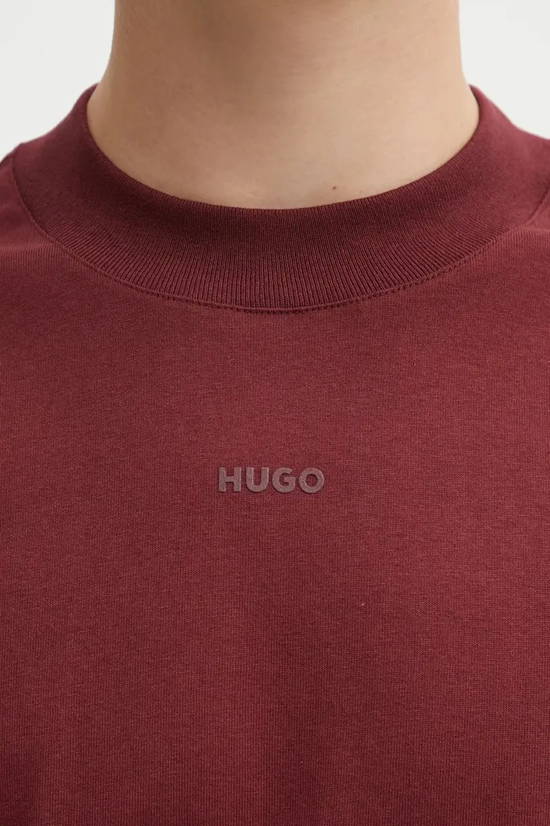 top a maniche lunghe in cotone colore blu 50511029 Granata miniatura 5