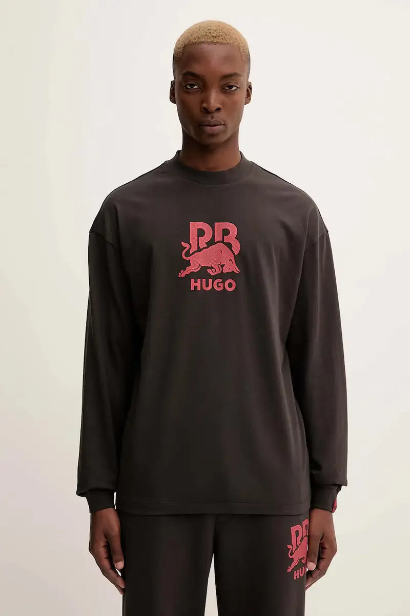 top a maniche lunghe in cotone colore marrone 50551830 miniatura 3