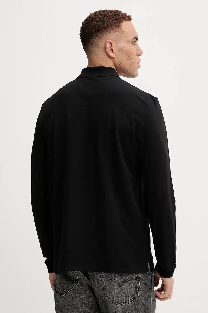 top a maniche lunghe in cotone colore nero 50547358 miniatura 3