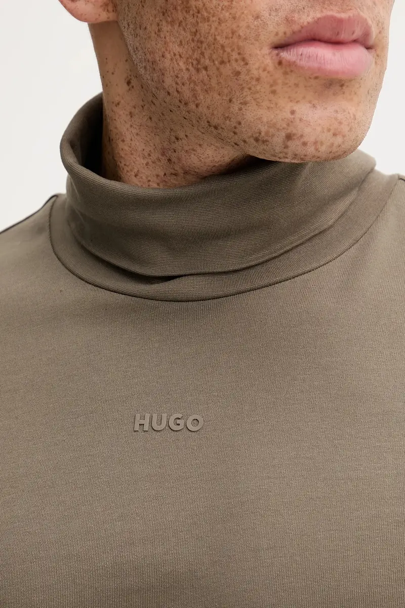 top a maniche lunghe in cotone colore verde 50547372 miniatura 5