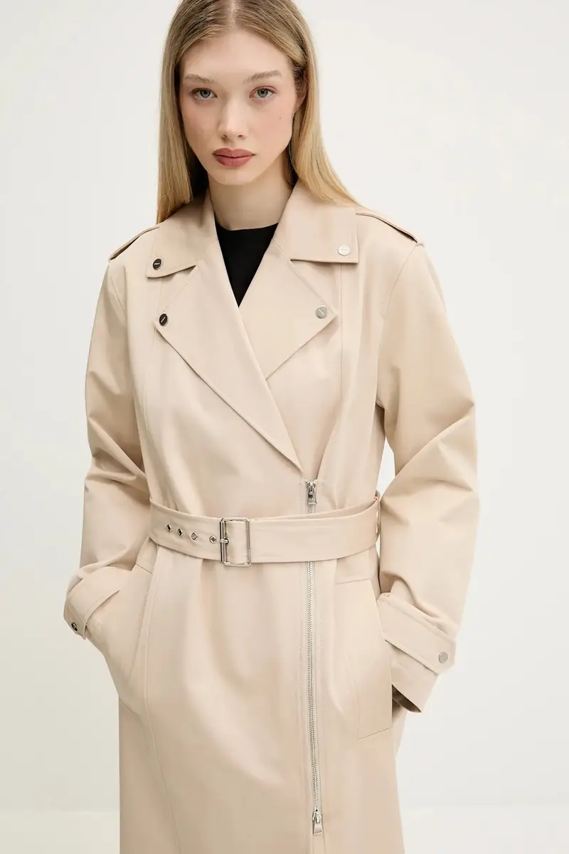 HUGO Trench Donna Beige 3242493 miniatura 4