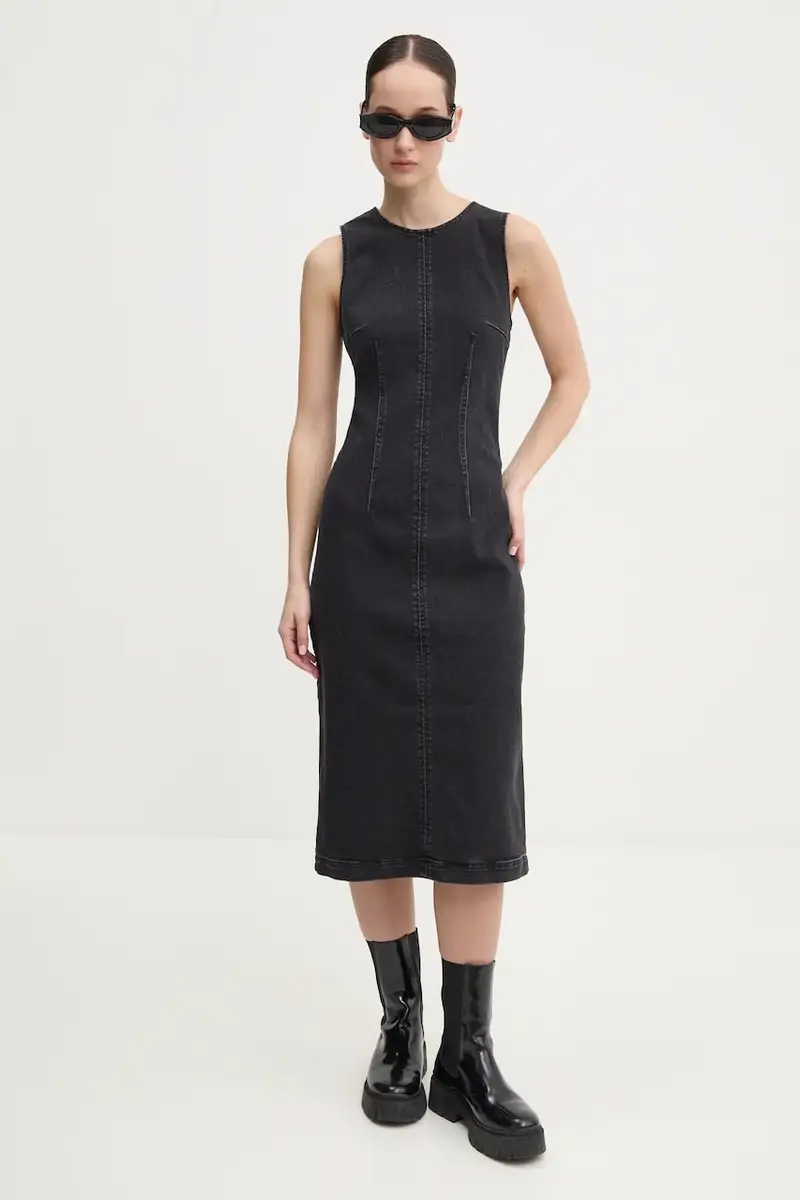 vestito di jeans colore nero 50530331