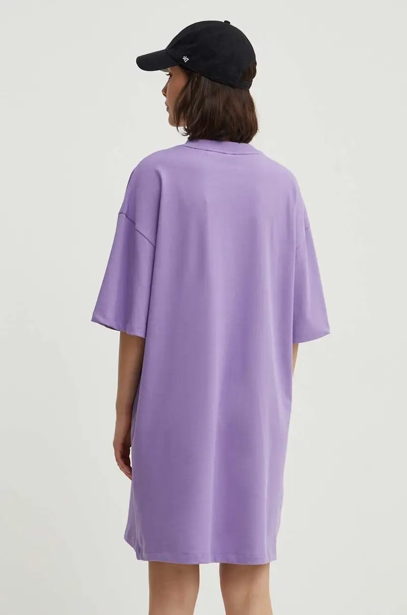 vestito in cotone colore violetto 50521254 miniatura 3