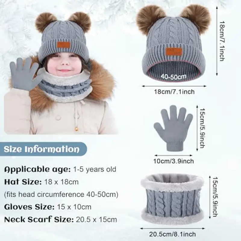 Huiguli Guanti Grigio 2336050 miniatura 3