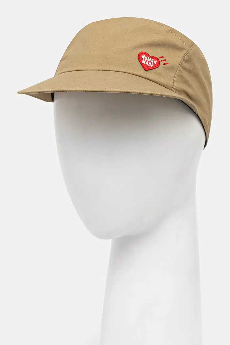 berretto da baseball 5Panel Cap colore beige con applicazione HM29GD066
