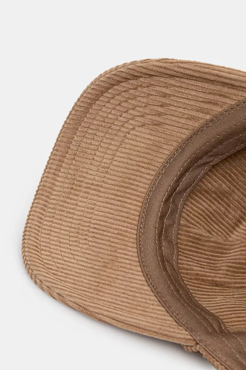 berretto da baseball in cotone 6PANEL CORDUROY Beige miniatura 4