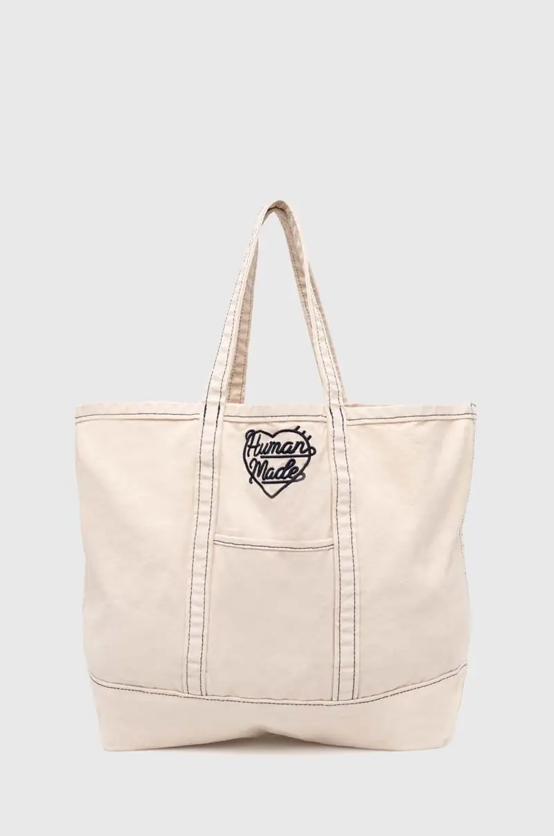 borsetta Garment Dyed Tote Bag colore beige HM27GD037