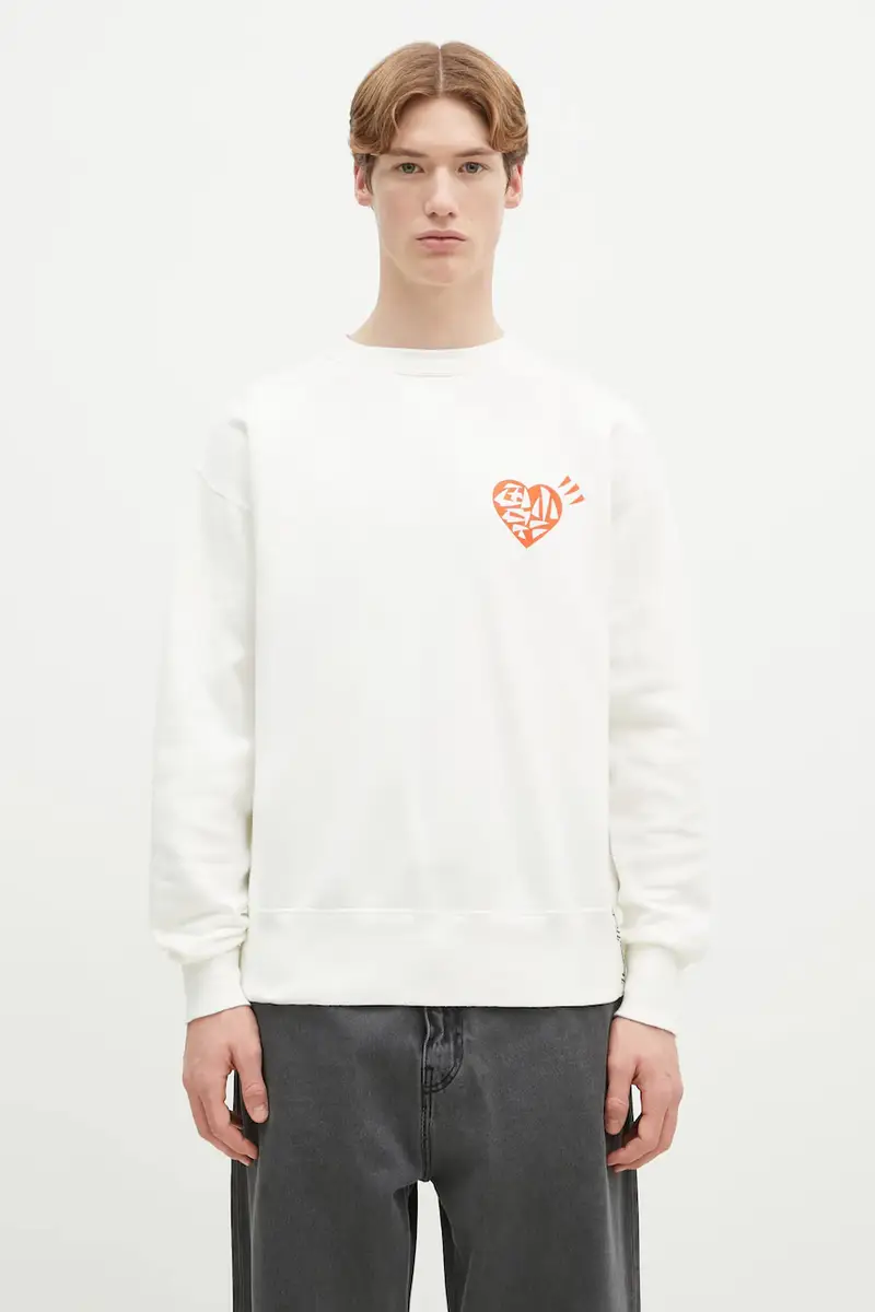 felpa in cotone TSURIAMI SWEATSHIRT uomo colore bianco HM29CS011 miniatura 3