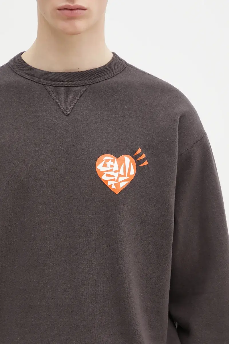 felpa in cotone TSURIAMI SWEATSHIRT uomo colore marrone HM29CS011 miniatura 4