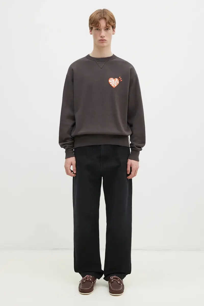 felpa in cotone TSURIAMI SWEATSHIRT uomo colore marrone HM29CS011 miniatura 5