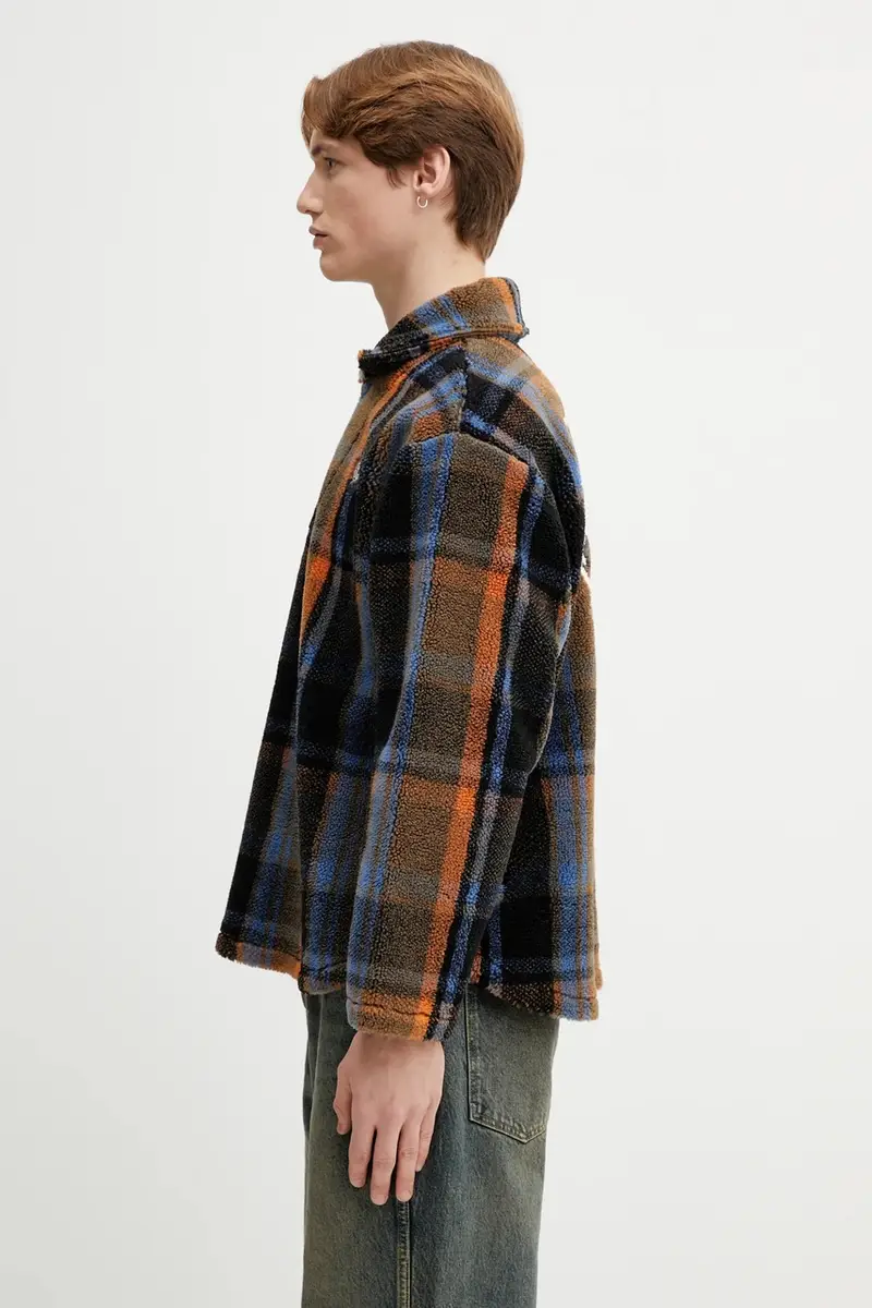 felpa in misto lana KNITTED FLEECE Marrone miniatura 2