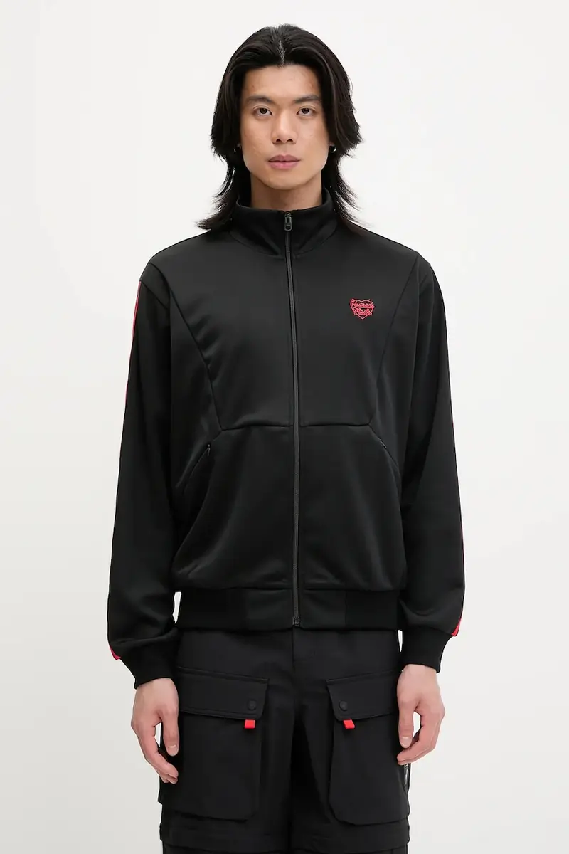 felpa uomo colore nero con applicazione HM29JK028