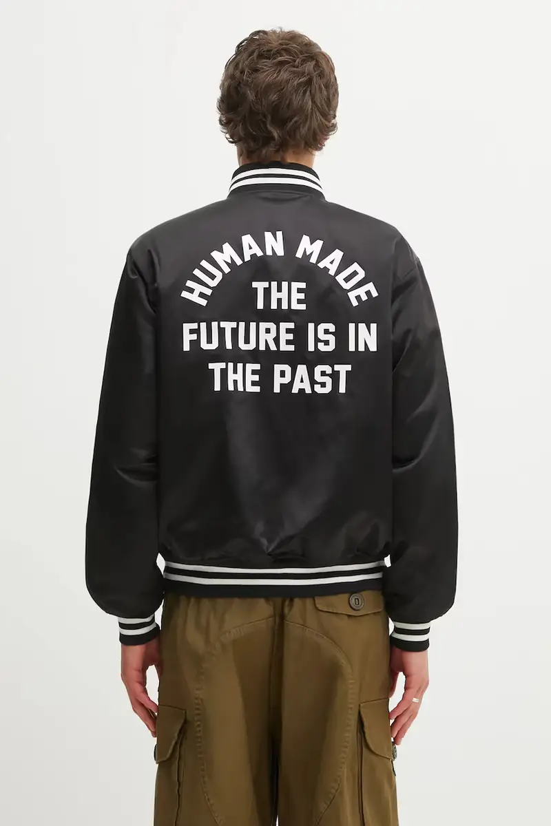 giacca bomber NYLON STADIUM colore nero HM30JK038 miniatura 3